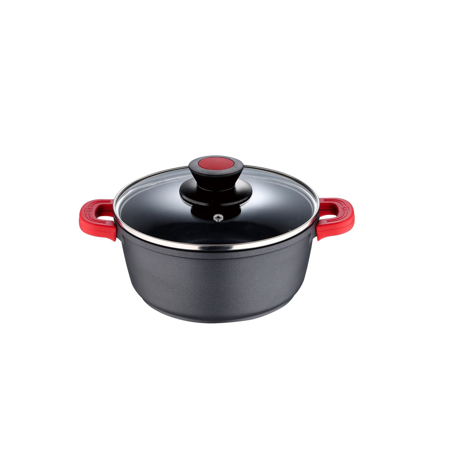 Cacerola Ø20x9.0cm Aluminio Fundido Induccion Con Tapa Magna_0