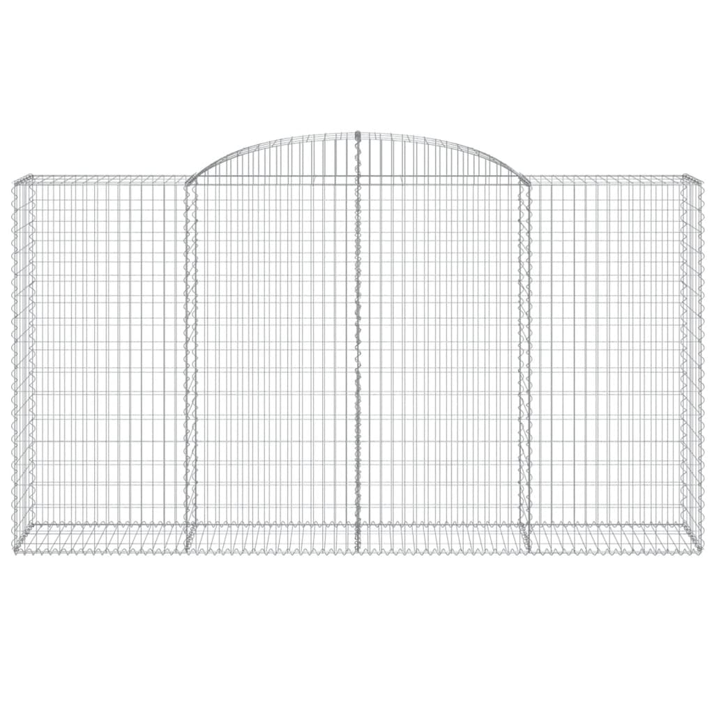 Cestas De Gaviones 9 Uds Forma De Arco Hierro 300x50x160/180 Cm_3