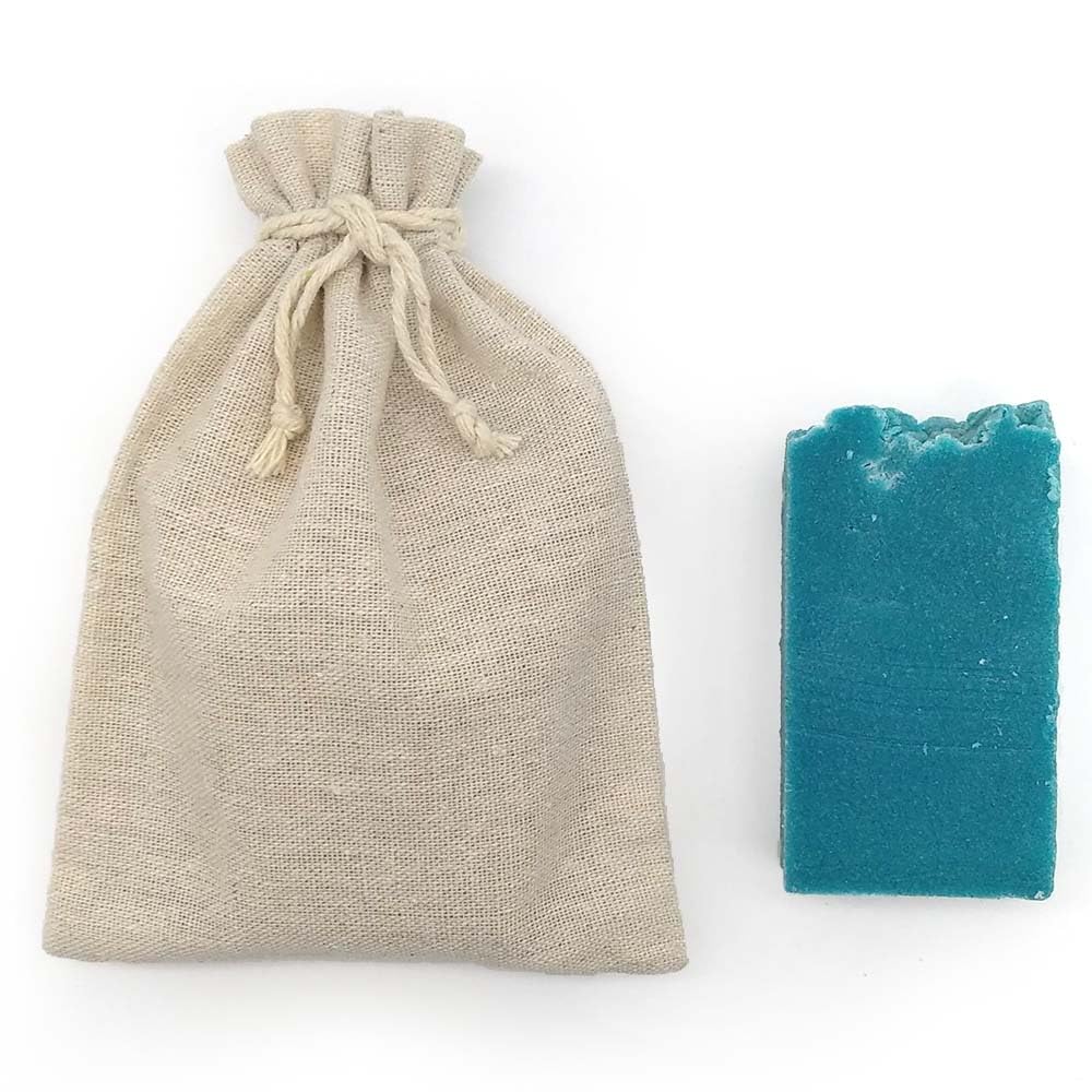 Jabón Natural Piedra Pómez 90g En Bolsa Regalo De Yute. Elimina Durezas, Deja Piel Suave - Pies, Manos, Rodillas Y Codos_3
