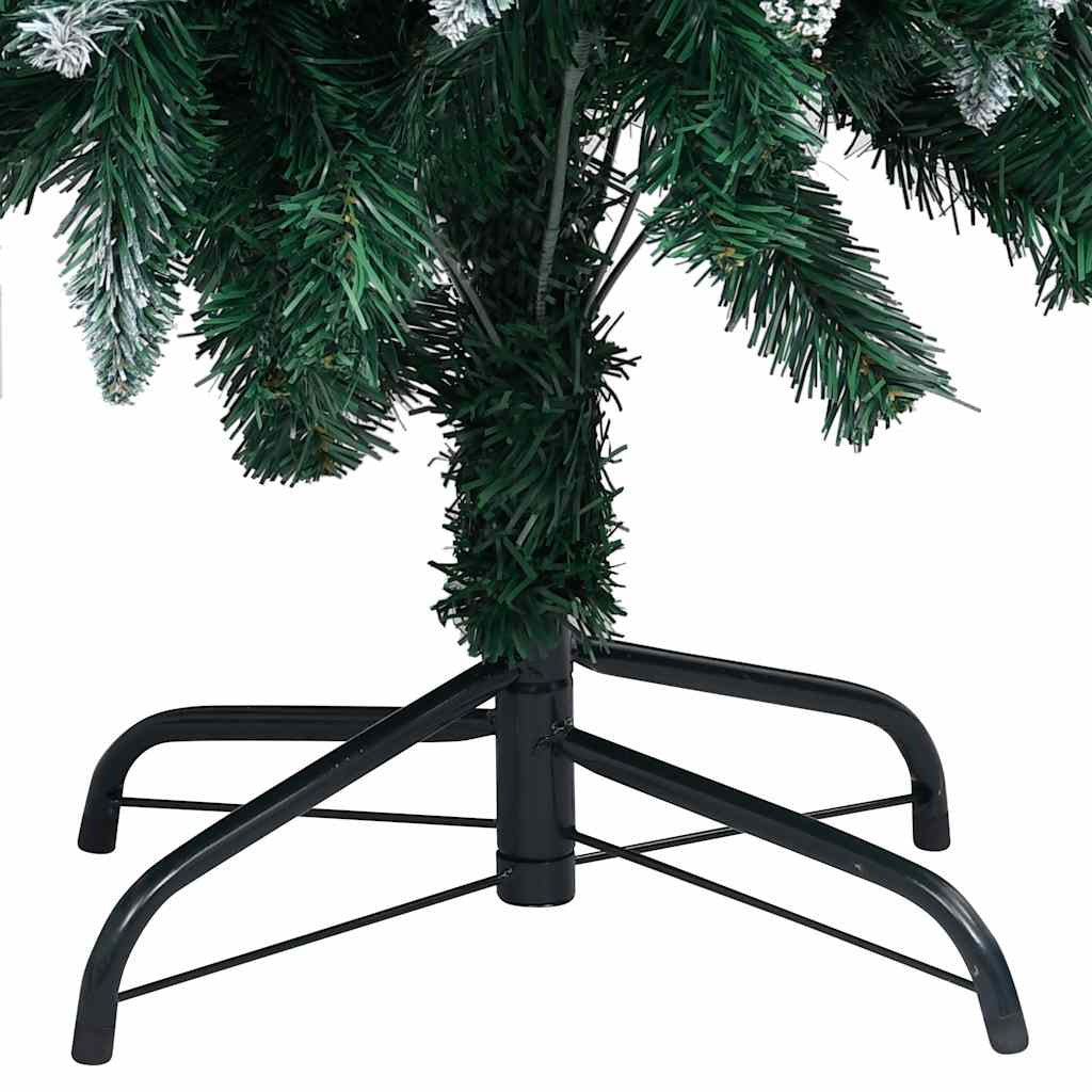 Vidaxl Árbol De Navidad Helado Con Luces, Bolas Y Piñas 150 Cm_3