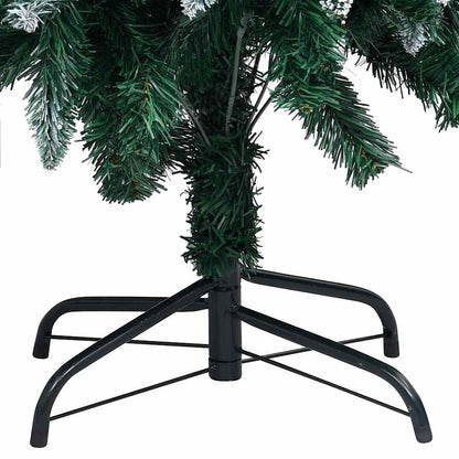 Vidaxl Árbol De Navidad Helado Con Luces, Bolas Y Piñas 150 Cm_3