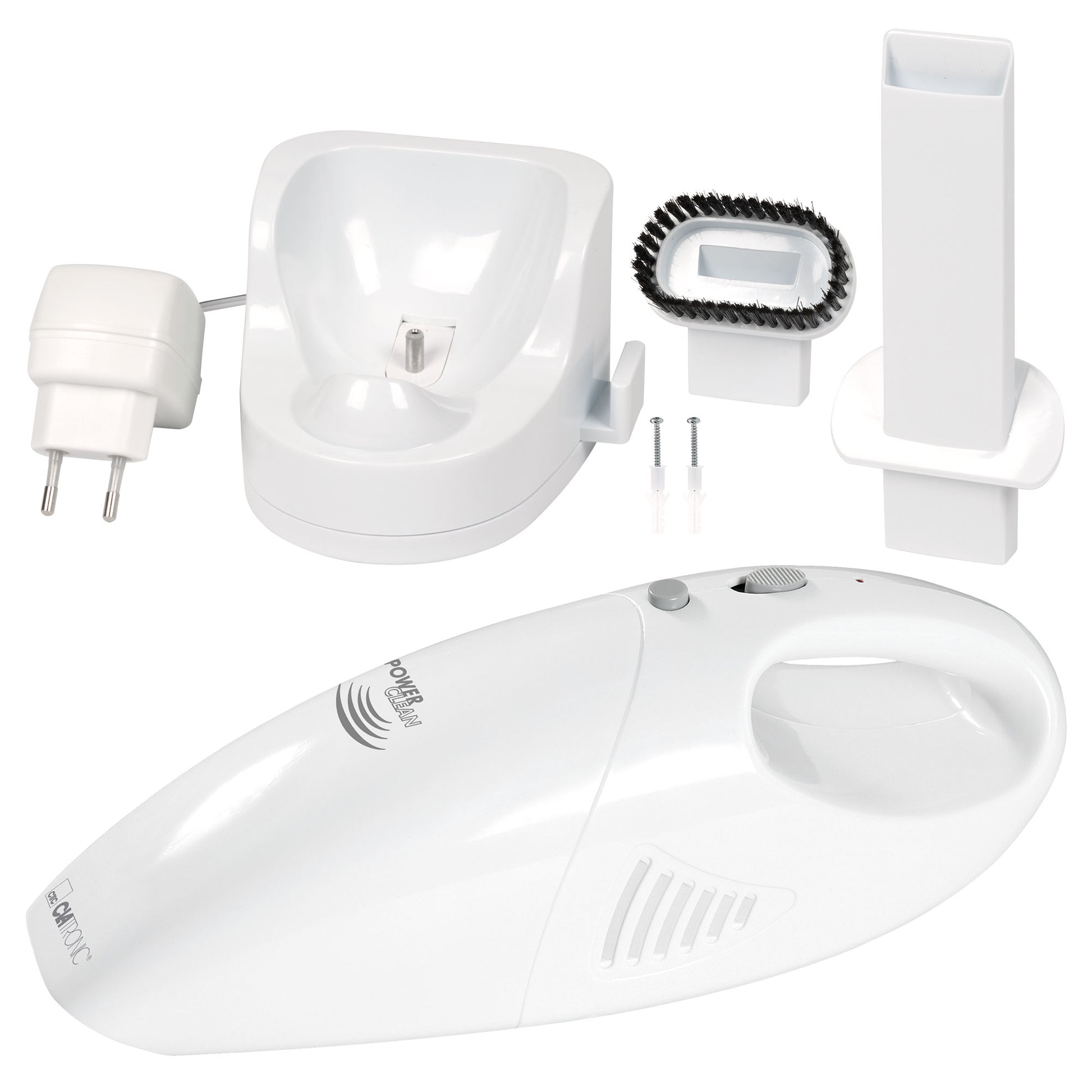 Aspiradora De Mano Sin Cable, Potente, Batería Recargable, Filtro Lavable, Boquilla Clatronic Aks 827, Blanco_4