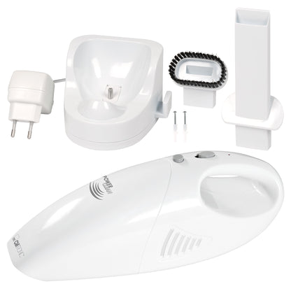 Aspiradora De Mano Sin Cable, Potente, Batería Recargable, Filtro Lavable, Boquilla Clatronic Aks 827, Blanco_4