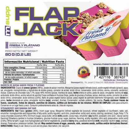 Flapjack (barrita De Avena Energética) - 80g - Fresa Banana - Aporta Energía - Masmusculo_5