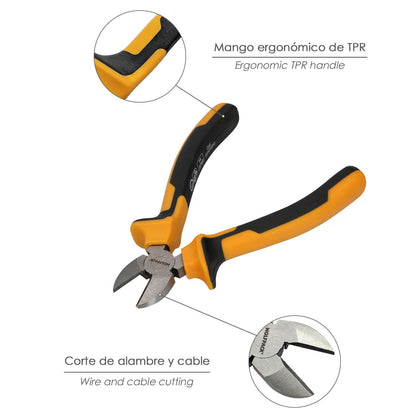 Alicates Corte Diagonal 175 Mm. Acero Din 5749 Pelacables, Corta Cables, Pelador Cables_3