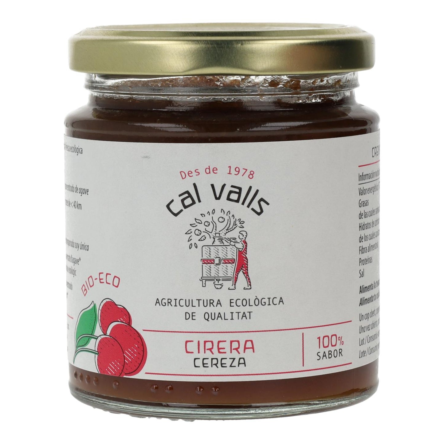 Geleia de cereja biológica Cal Valls, 240 g