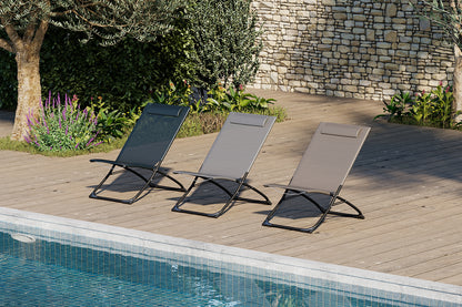 Juego De 2 Sillas De Jardín Plegables De Acero Azul - Muebles De Jardín - Chilian - 76x50x74cm_4