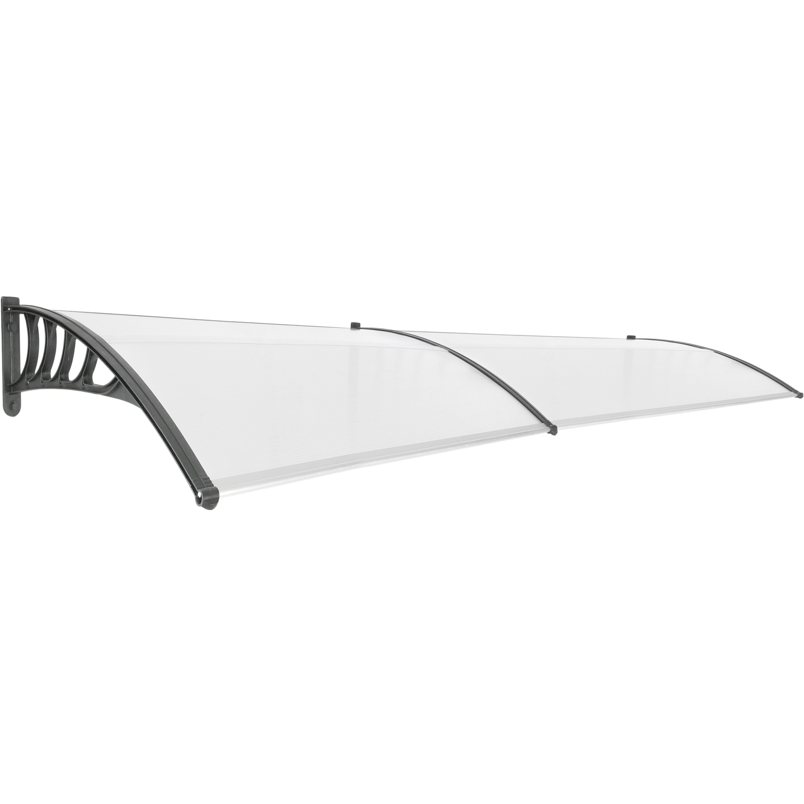Tejadillo De Protección 300x90cm Marquesina Para Puertas Y Ventanas Negro_0