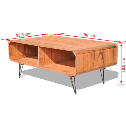 Mesa De Centro Madera Maciza Paulownia Marrón 90x55,5x38,5 Cm_4
