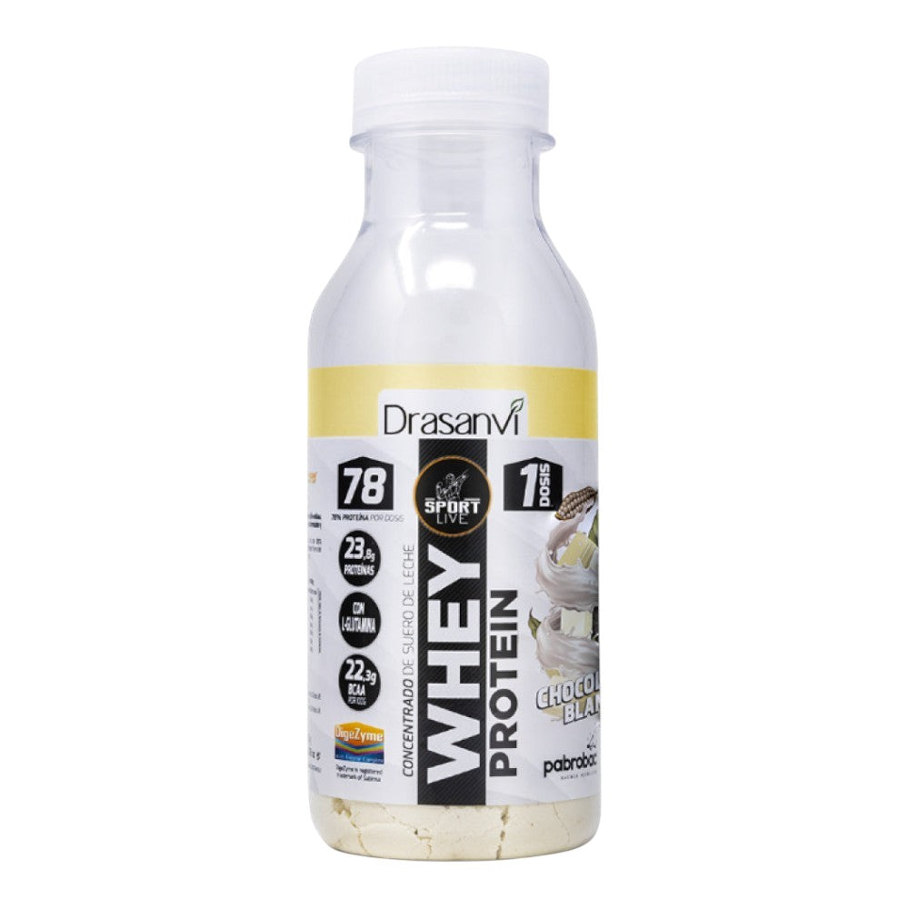 Sport Live Whey Protein Concentrada Botella Monodosis 30 Gr Chocolate Blanco_0