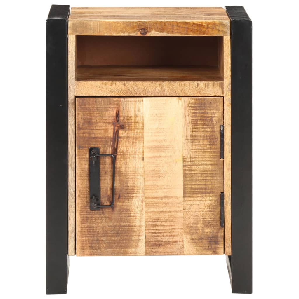 Mesita De Noche De Madera Maciza De Mango 40x35x55 Cm_0