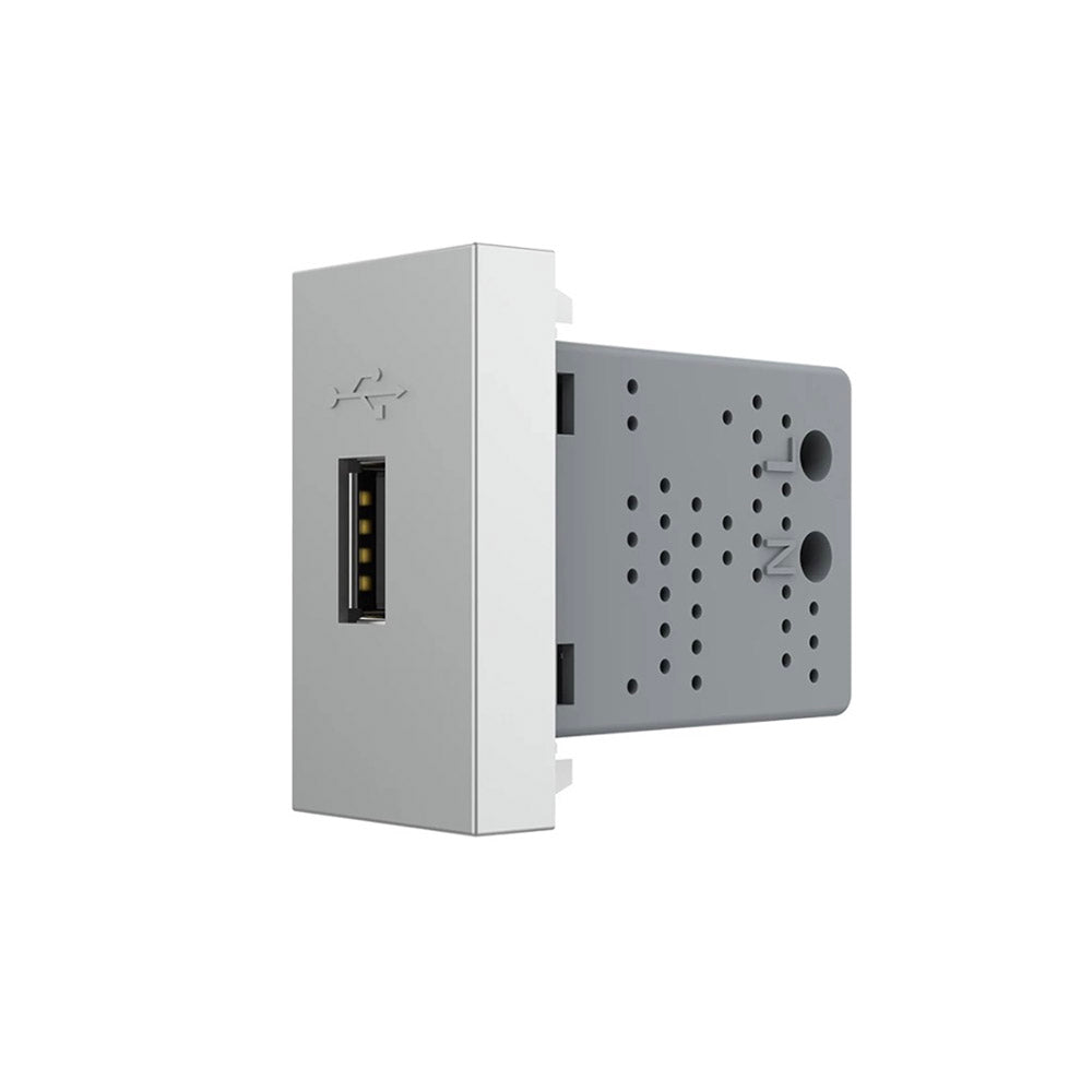 Conector Usb Gris Para Mecanismo De Empotrar_2