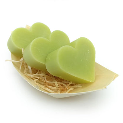 12 Jabones Aromáticos Con Forma De Corazón - Detalle Para Invitados De Eventos. Jabón Glicerina Aroma Té Verde_3