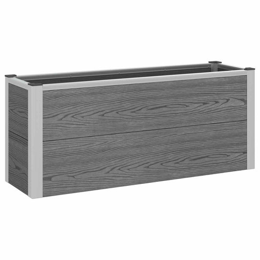 Arriate Elevado Gris 100 X 30 X 42 Cm Wpc Y Aluminio_0