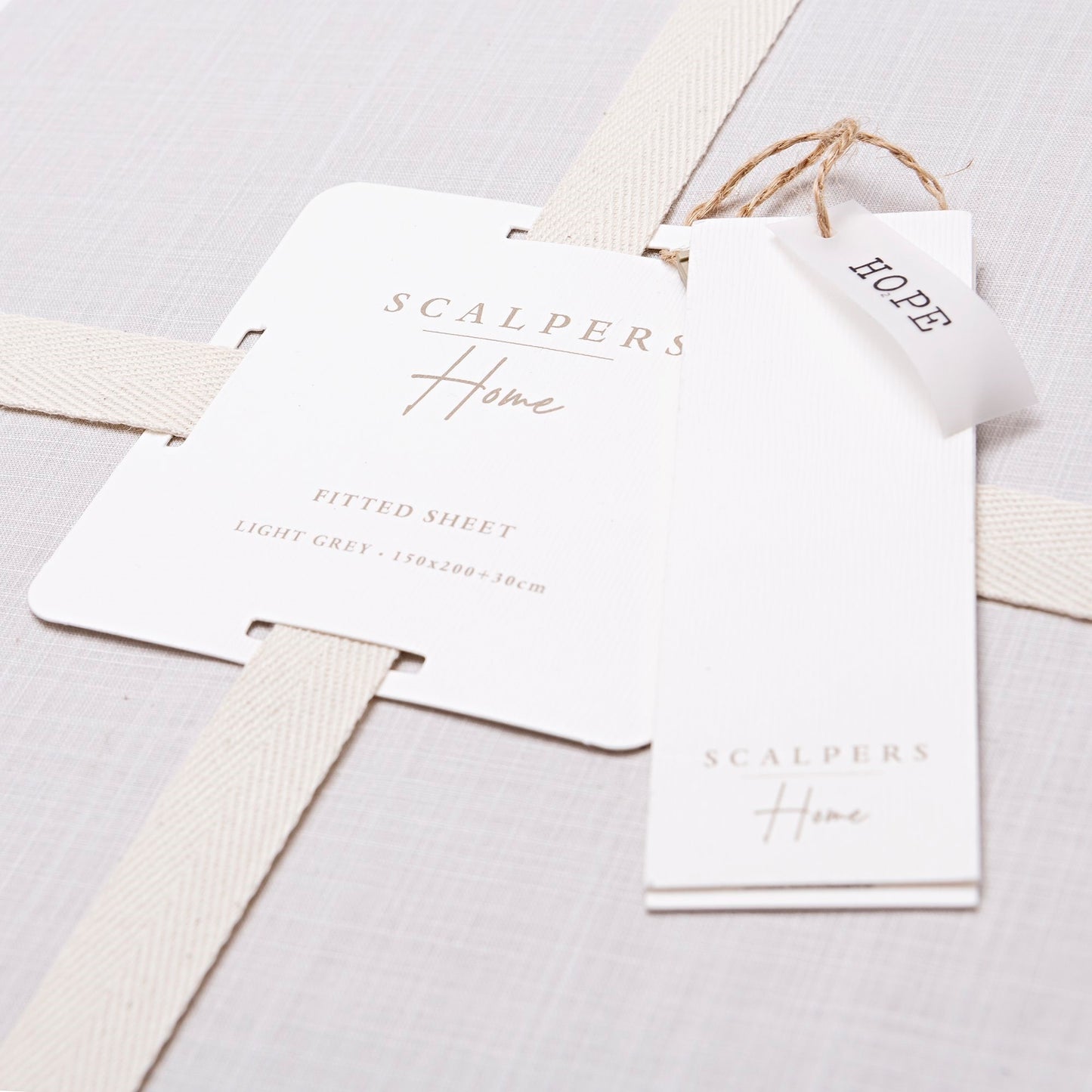 Sábana Bajera Gris 150x200+30cm 100% Algodón 140gsm Gris Haze Scalpers Home