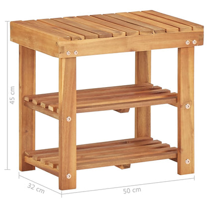 Vidaxl Estantería De Zapatos De Madera Maciza De Acacia 50x32x45 Cm_4