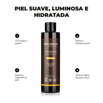 Óleo corporal vitamínico seco Essence ECO Arganour 200 ml