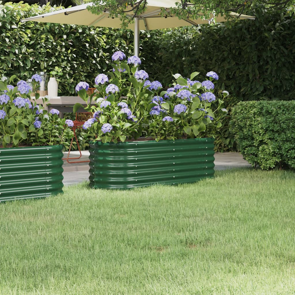 Jardinera Arriate Acero Galvanizado Verde 114x40x36 Cm_1