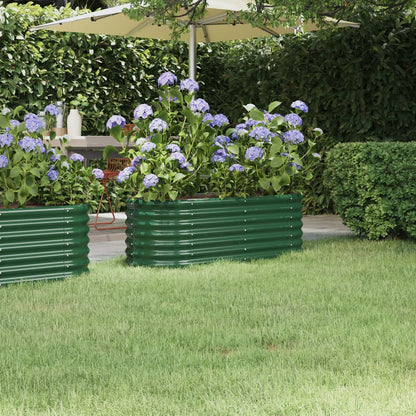 Jardinera Arriate Acero Galvanizado Verde 114x40x36 Cm_1