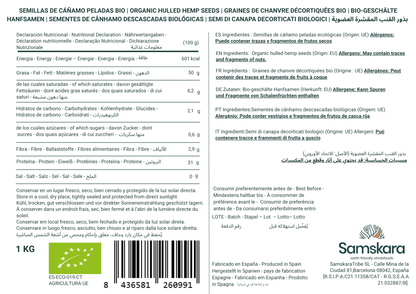 Semillas De Cáñamo Peladas Bio - 5kg | Superalimento Ecológico Vegano Para Batidos, Smoothies Y Zumos_1