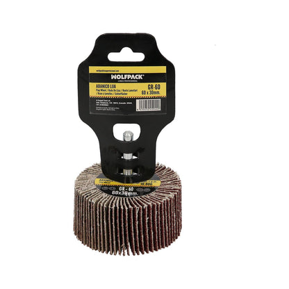 Abanico Lija Grano 60 Medida Ø 60 X 30 Mm. Disco Abrasivo Laminas, Ruedas Mil Hojas, Ruedas Abrasivas,lijado,desbaste,pulir_3
