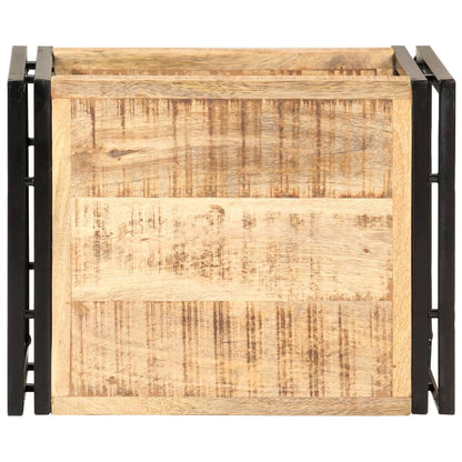 Mesa Auxiliar De Madera De Mango Rugosa 40x30x40 Cm_1