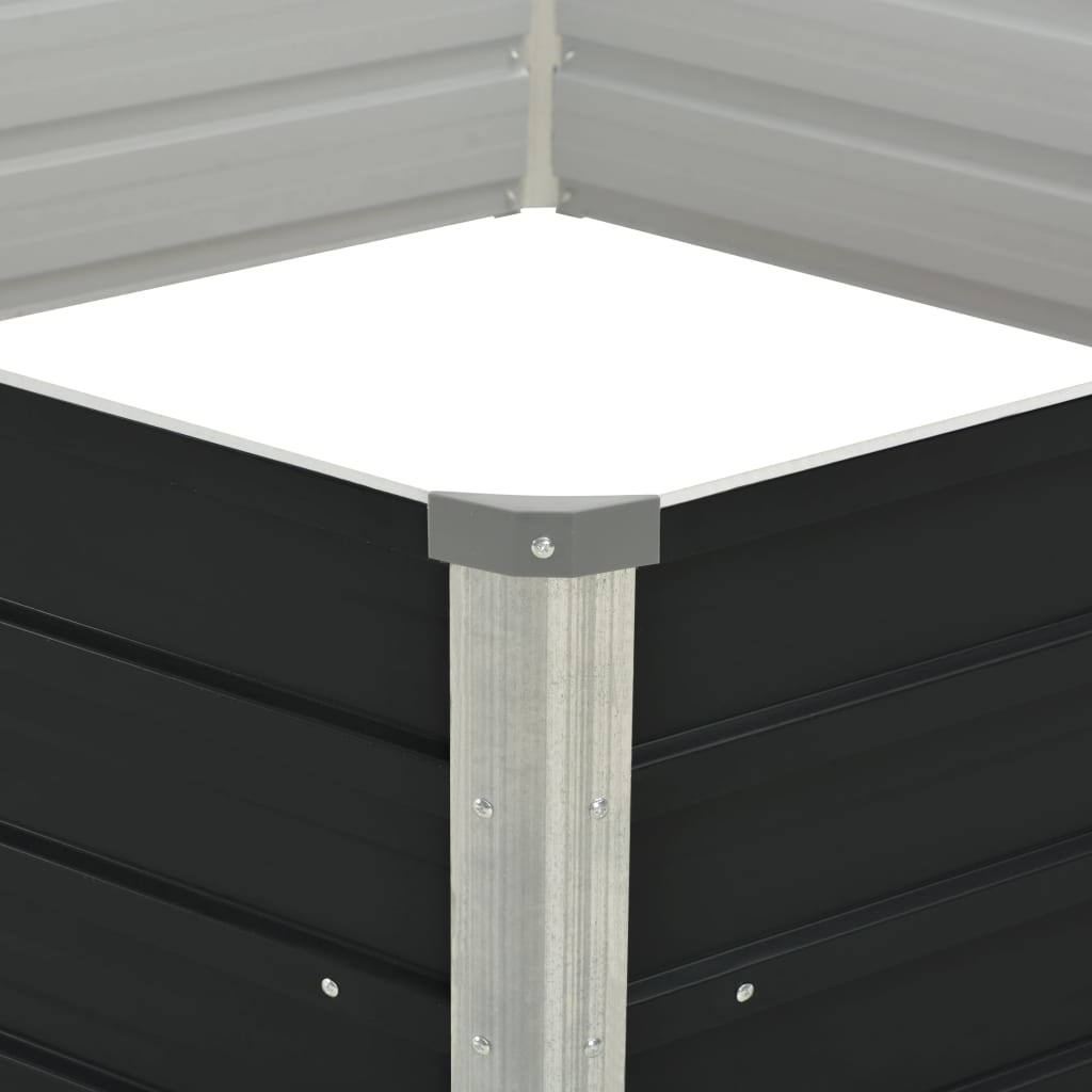 Jardinera Elevada Acero Galvanizado Gris Antracita 129x129x45cm_3