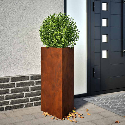 Jardineras Triangulares 2 Uds Acero Oxidado 40x34,5x75 Cm_1