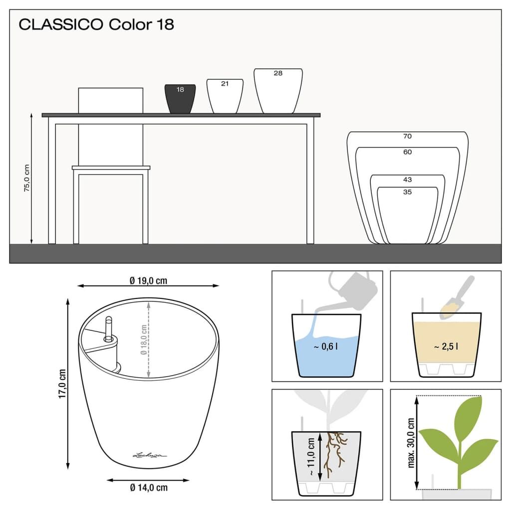 Lechuza Macetero Classico Color 18 All-in-one Blanco_2