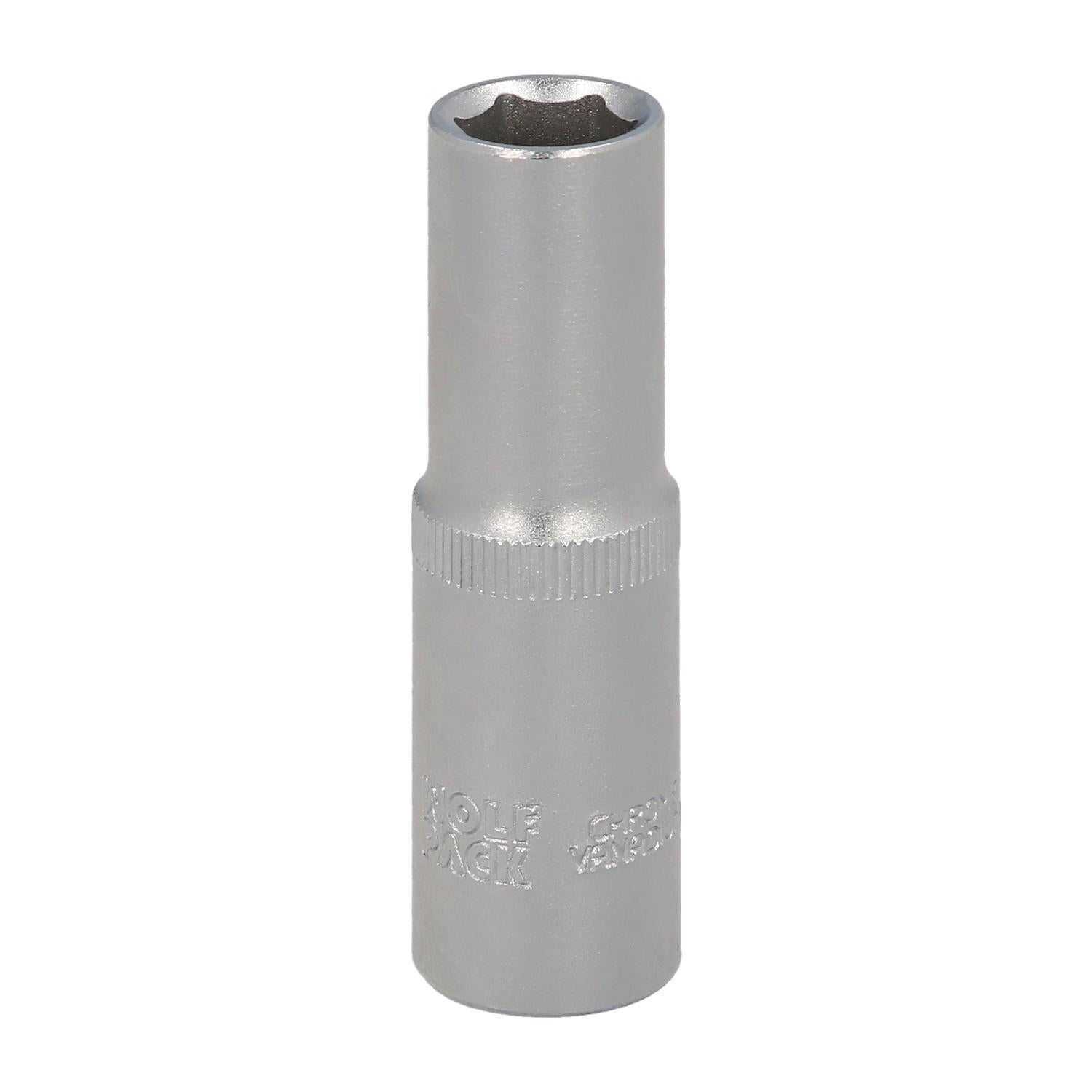 Llave Vaso 1/2 Hexagonal Larga 13 Mm. Perfil De 6 Caras. Acero Cromo Vanadio, Aristas Redondas_0