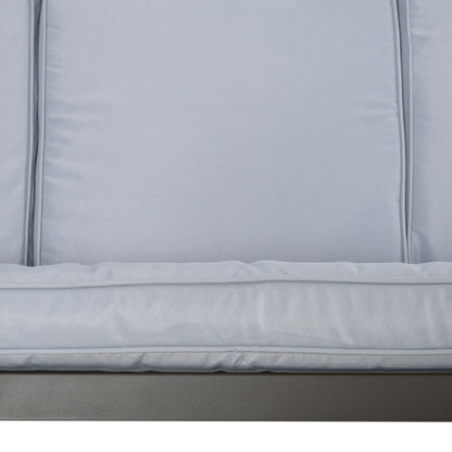 Outsunny Columpio De Jardín De 3 Plazas Con Toldo Ajustable 200x125x175 Cm Gris_3
