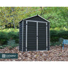 Telheiro de jardim com claraboia 90x185x217 cm cinzento escuro 