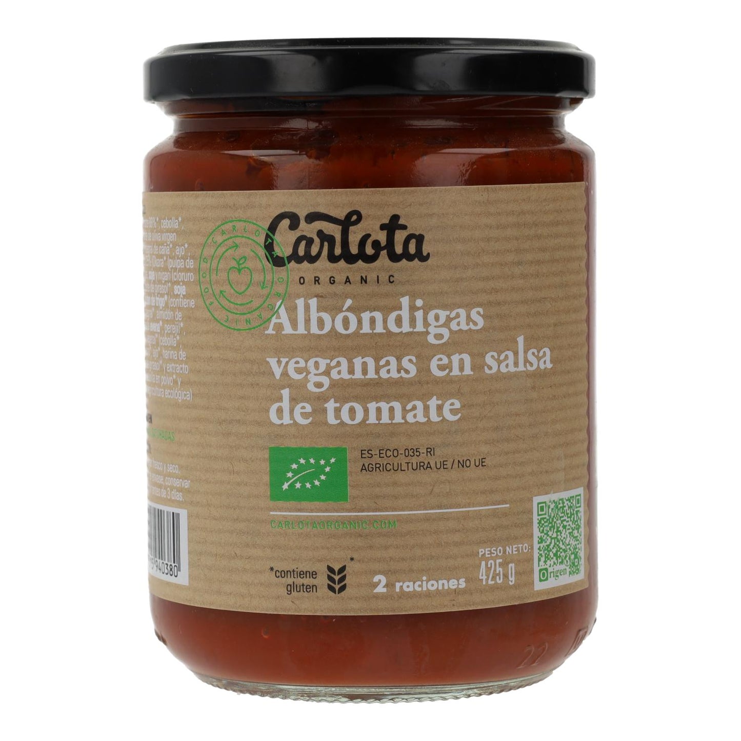Almôndegas Vegan em Molho de Tomate Carlota 425 g