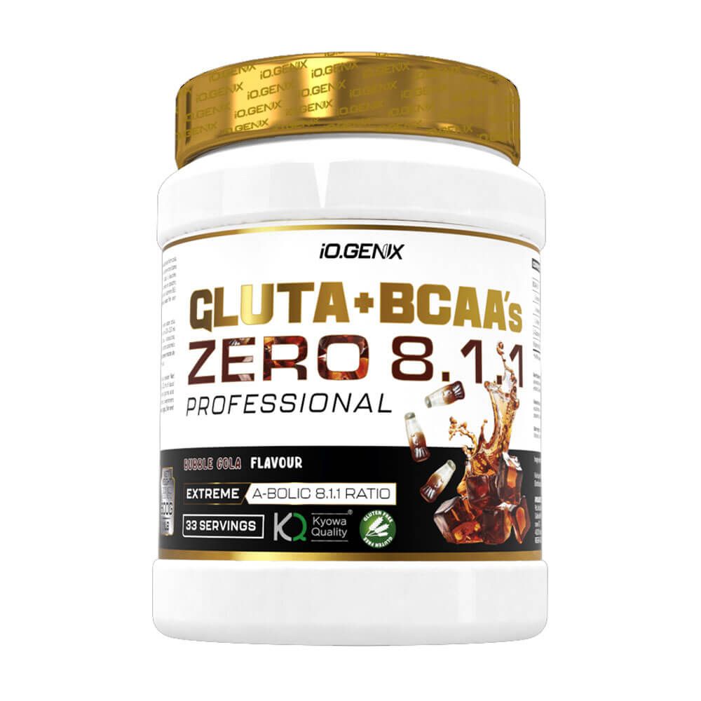 Gluta + Bcca´s Zero 8:1:1 - 500g - Cola - Bcaa + Glutamina - Io.genix_0