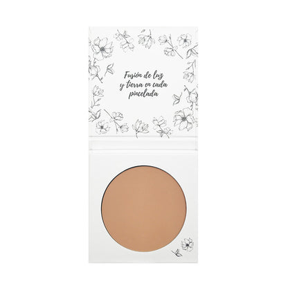 Pó Compacto 03 Terracotta La Bisbal, Acabamento Impecável, Com Rosa Mosqueta e Manteiga de Karité, NaturaBio Cosmetics, 30ml