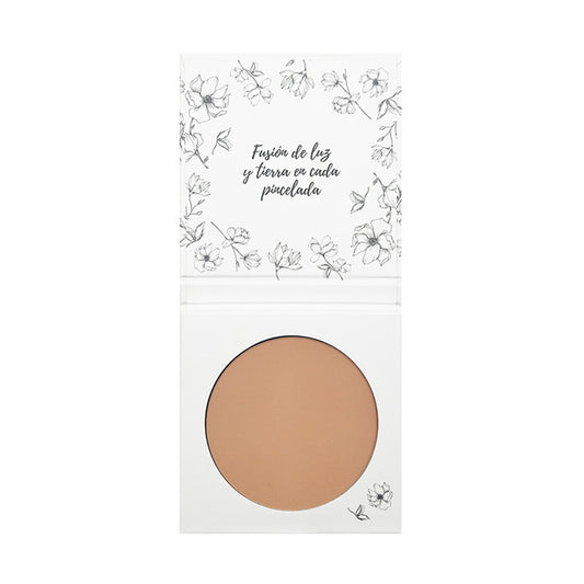 Pó Compacto 03 Terracotta La Bisbal, Acabamento Impecável, Com Rosa Mosqueta e Manteiga de Karité, NaturaBio Cosmetics, 30ml
