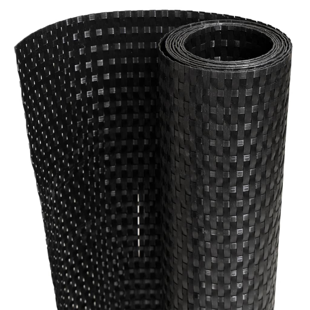 Toldo Para Balcón Ratán Sintético Negro 1000x80 Cm / Vetonek_3
