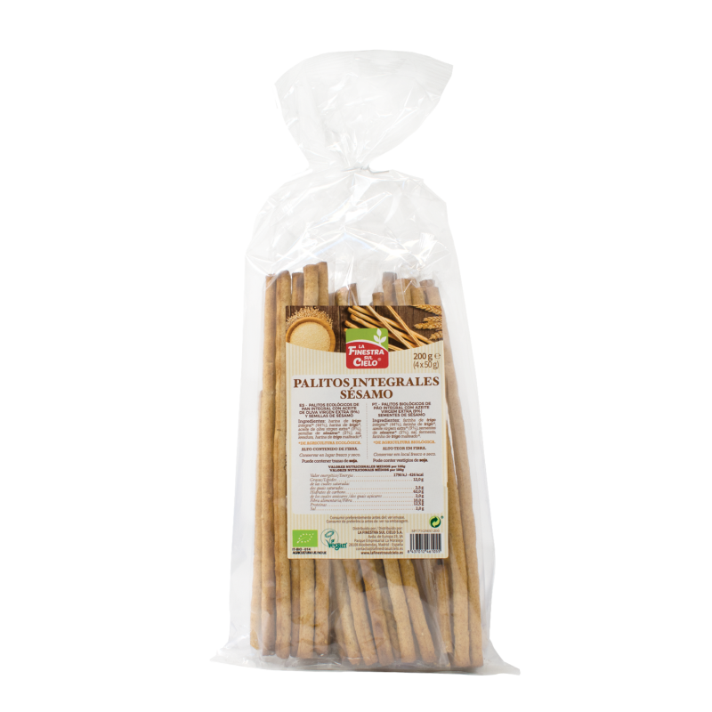 Palitos de Pão Integral com Sésamo La Finestra Sul Cielo 200 g