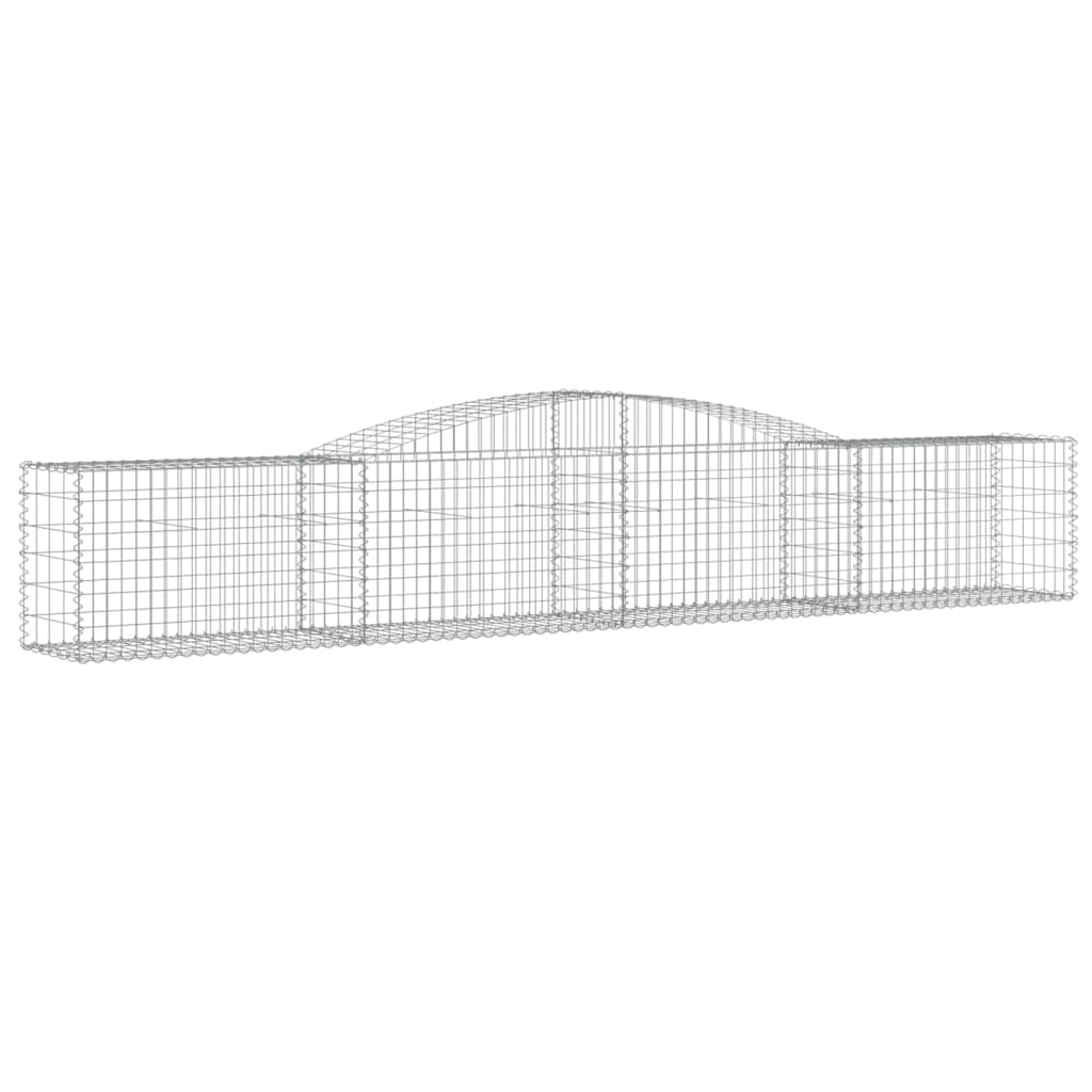 Cestas De Gaviones 20 Uds Forma De Arco Hierro 400x50x60/80 Cm_2