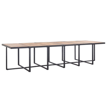 Vidaxl Set Comedor De Jardín 17 Piezas Y Cojines Ratán Sintético Negro_3