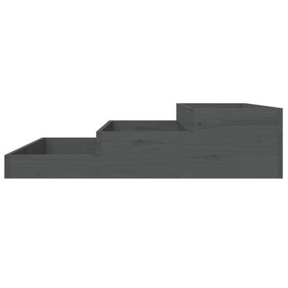 Jardinera De Madera Maciza De Pino Gris 107x107x27 Cm_4