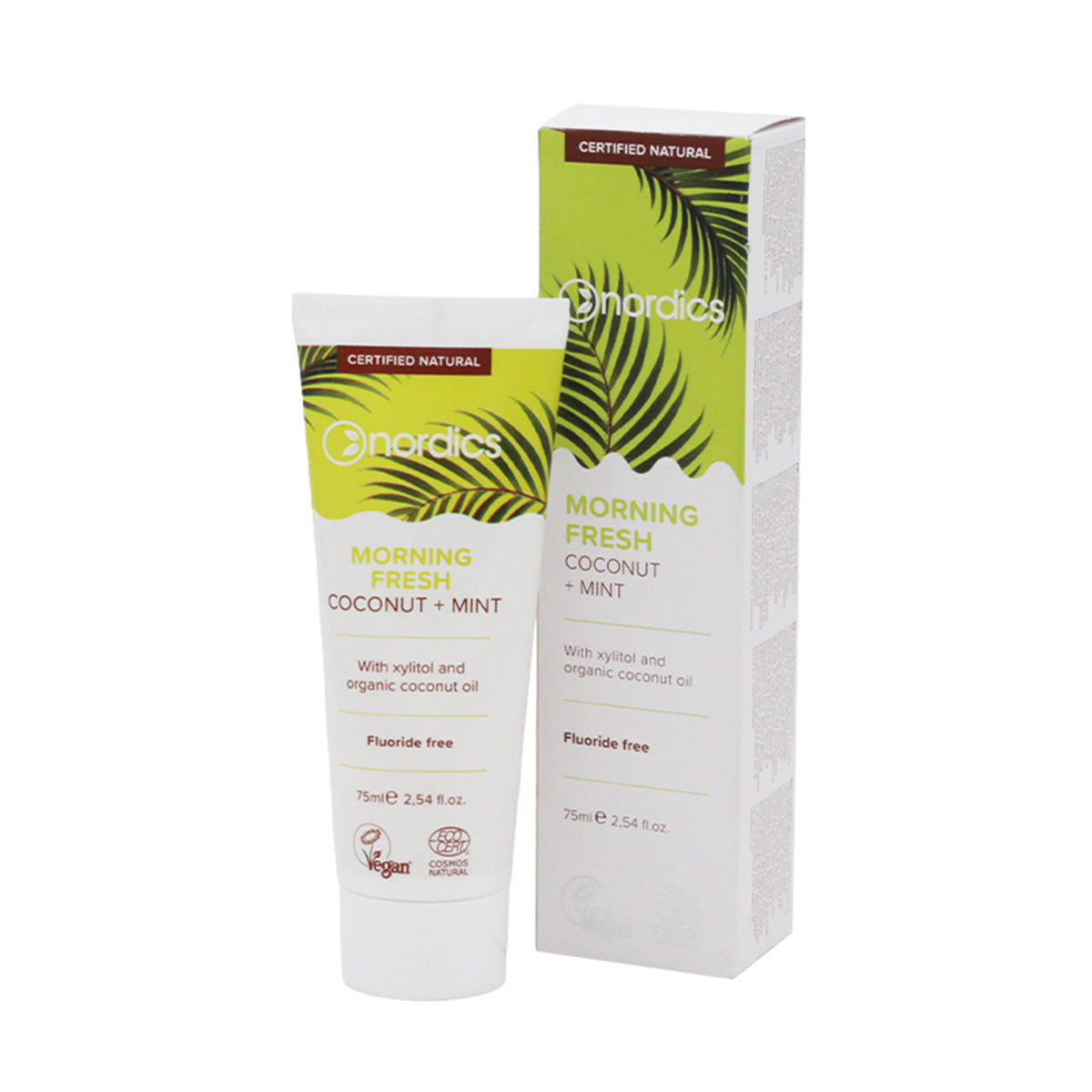 Pasta de dentes de coco fresco com menta sem flúor, NATURASPA, 75ml