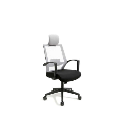 Silla Despacho Giratoria Elevable Acabado Negro/gris 63 Cm(ancho) 117-124 Cm(altura) 51cm(_5