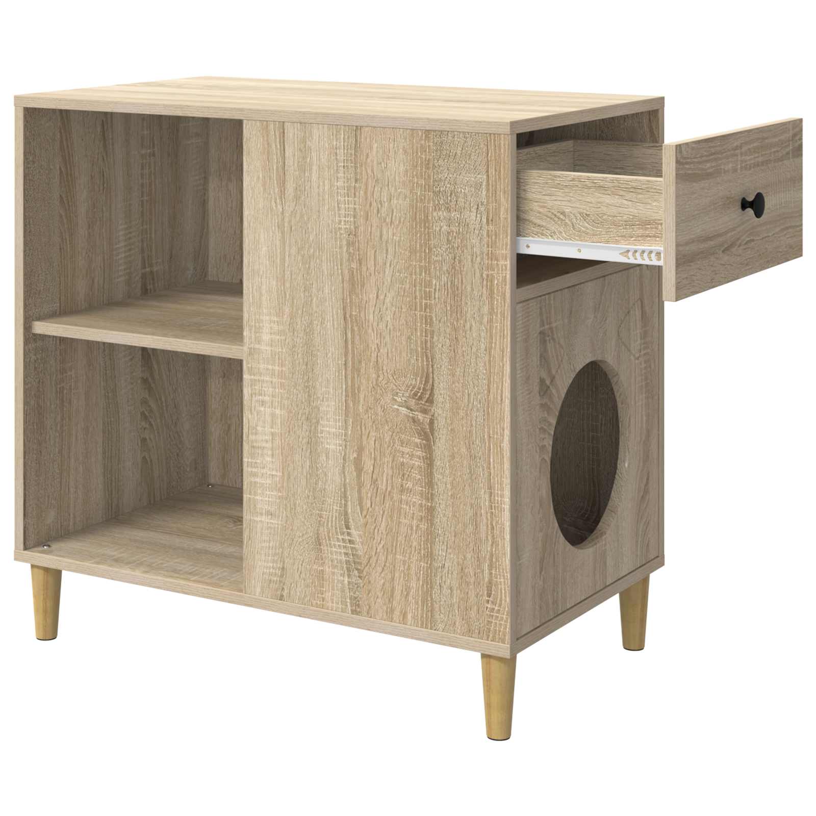 Casa Para Gatos Sonoma 72 X 42.5 X 70 Cm Madera De Ingeniería_4