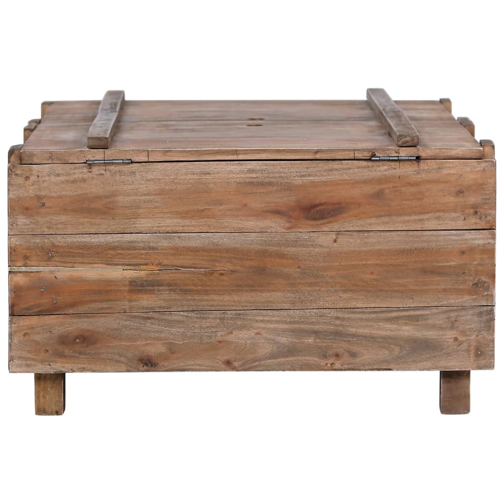 Mesa De Centro Madera Maciza De Caoba 65x65x38 Cm_2