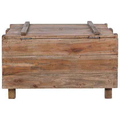 Mesa De Centro Madera Maciza De Caoba 65x65x38 Cm_2