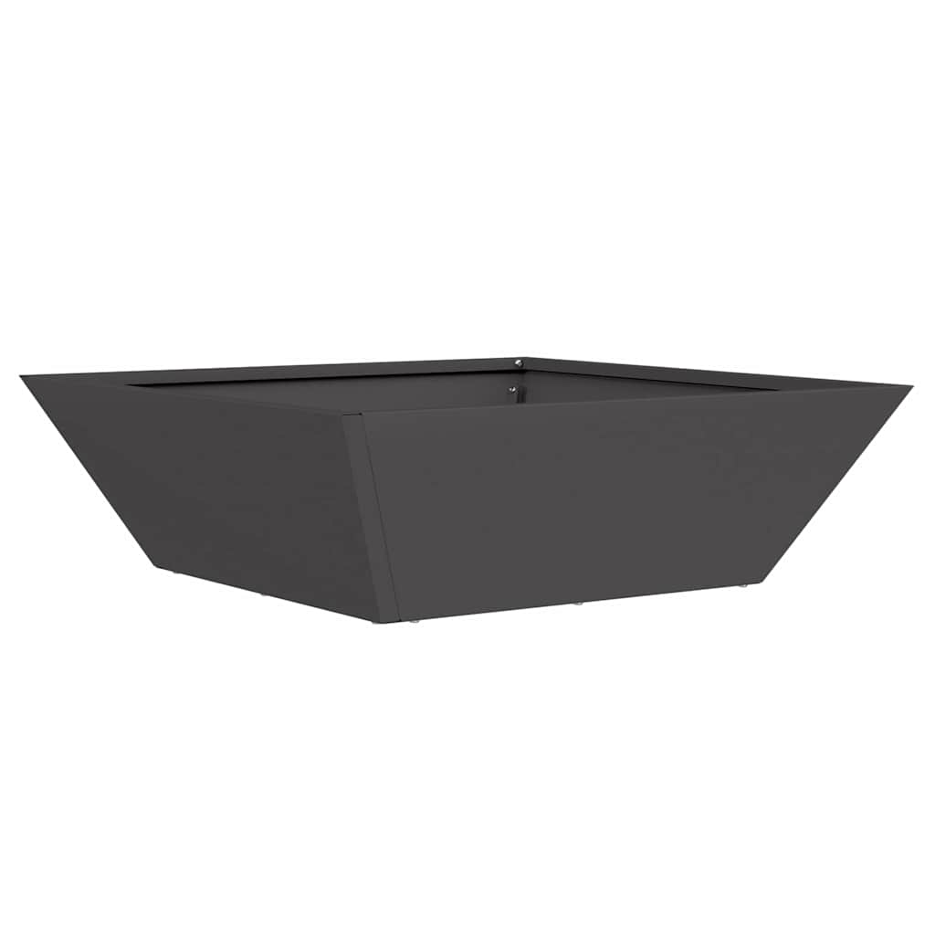Macetero De Jardín Negro 50 X 50 X 15 Cm Acero Laminado En Frío_0