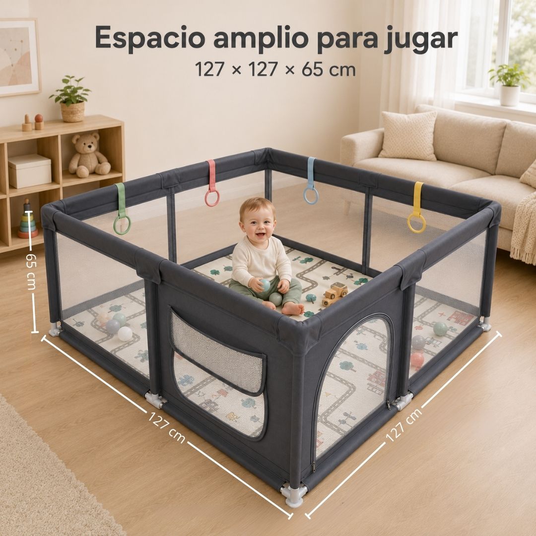 Parque Infantil Para Bebés Con Alfombra Reversible, Pelotas De Piscina De Bolas, Bolsa De Transporte Bathby_1
