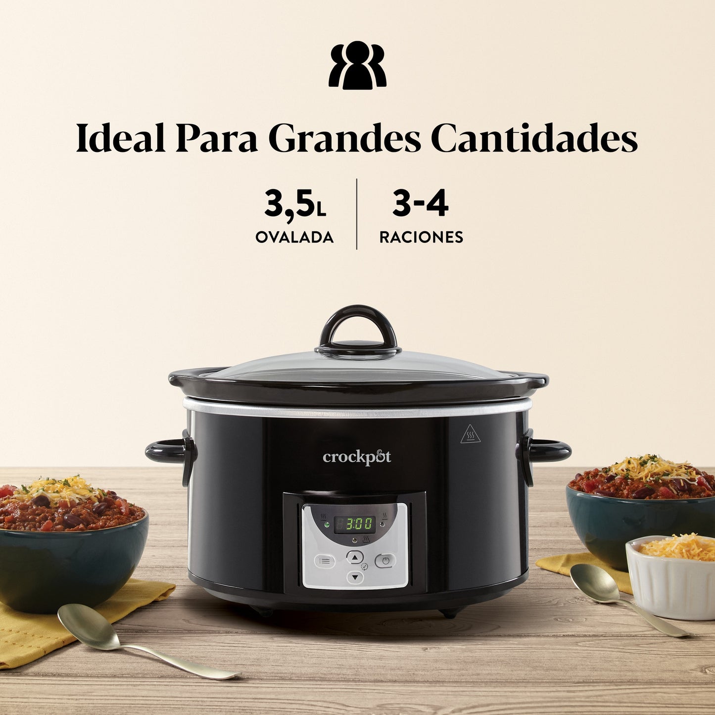 Panela elétrica de cozedura lenta 3,5 L CSC113X