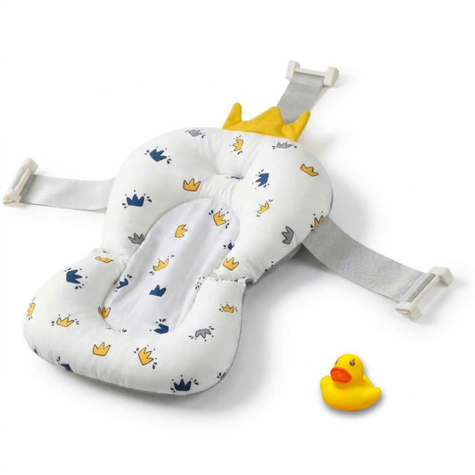 Bathby Cojín De Baño Antideslizante Con Estampado De Coronas Para Bebés, Cómodo Y Seguro_0